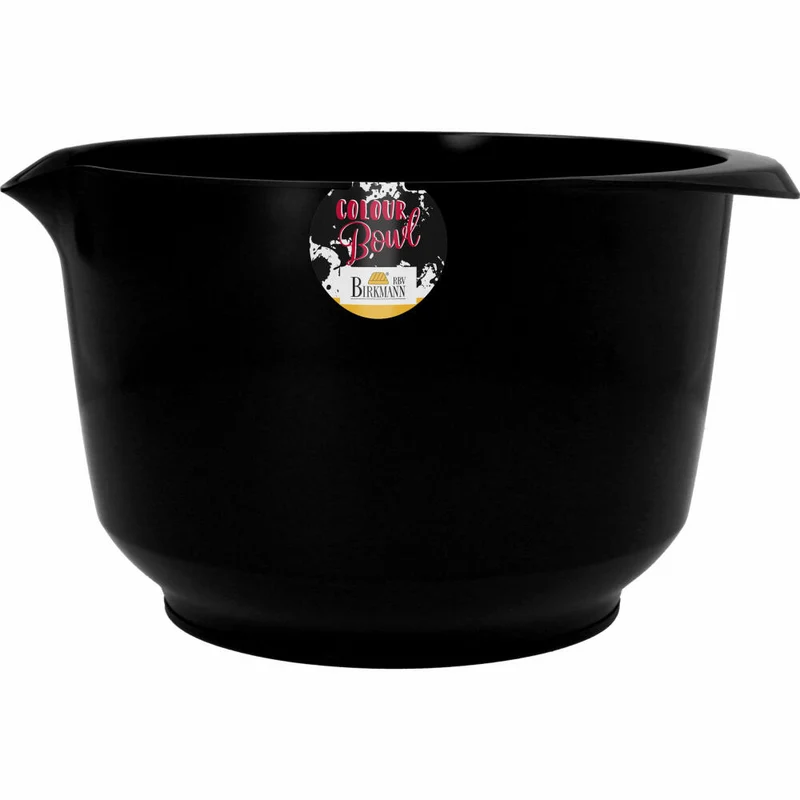 Birkmann Colour Bowl Rühr- und Servierschüssel, Rührschüssel, Schüssel, Melaminharz, Schwarz, 4 Liter, 709201