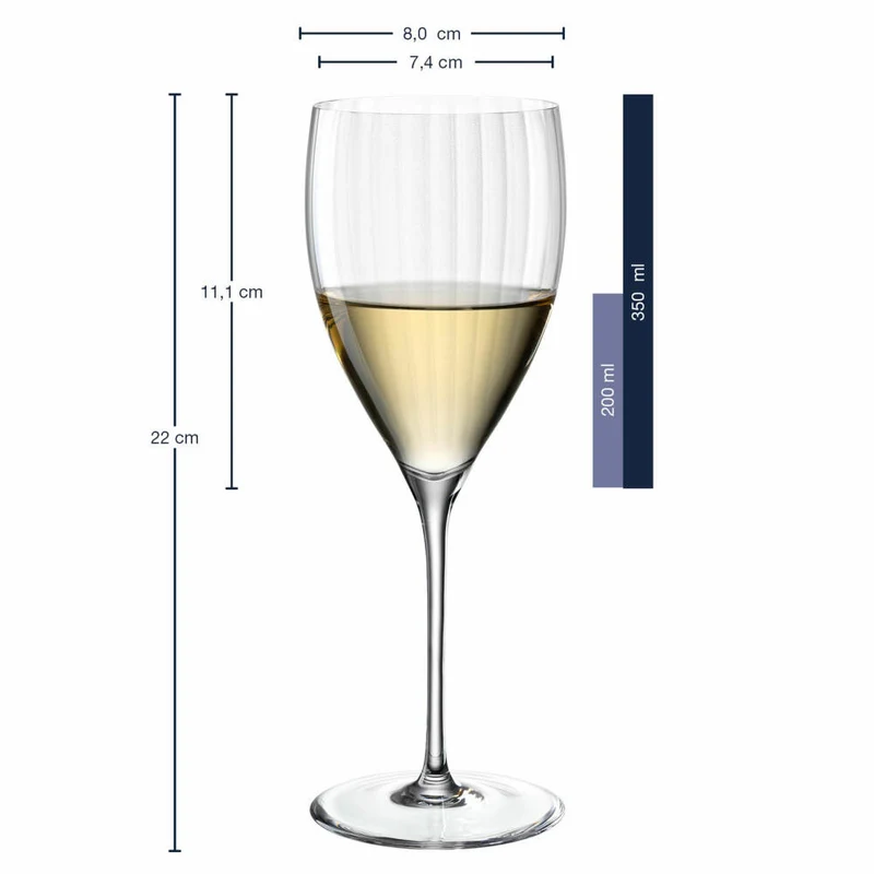 Leonardo Rieslingglas Poesia, Weinglas, Riesling, Wein Glas, Kristallglas, Klar, 350 ml, 069163