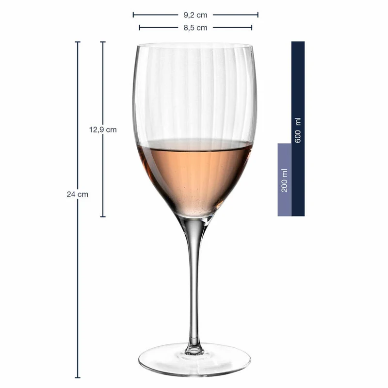 Leonardo Rotweinglas Poesia, Rtowein Glas, Weinglas, Kristallglas, Klar, 600 ml, 069165