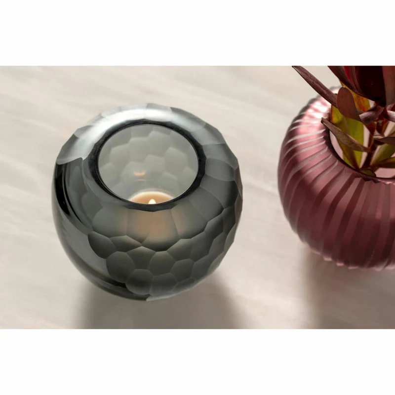 Leonardo Vase Bellagio, Blumenvase, Dekovase, Glas, Anthrazit, 9 cm, 036444