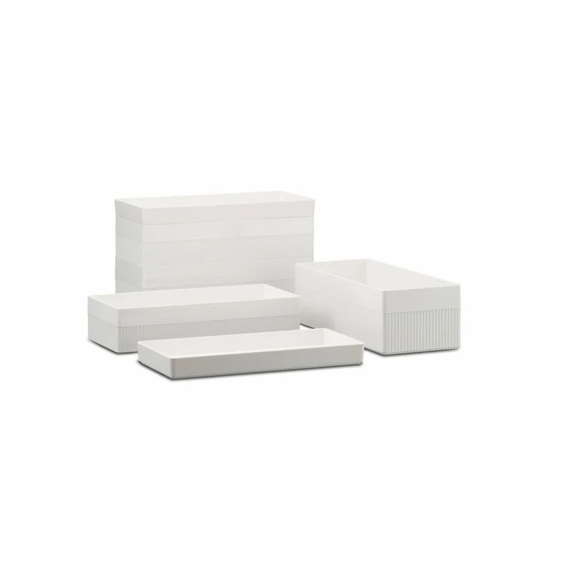 Authentics Stapelbox Kali S, Aufbewahrungsbox, ABS, Weiß, 28.5 x 12 x 3 cm, 1300178