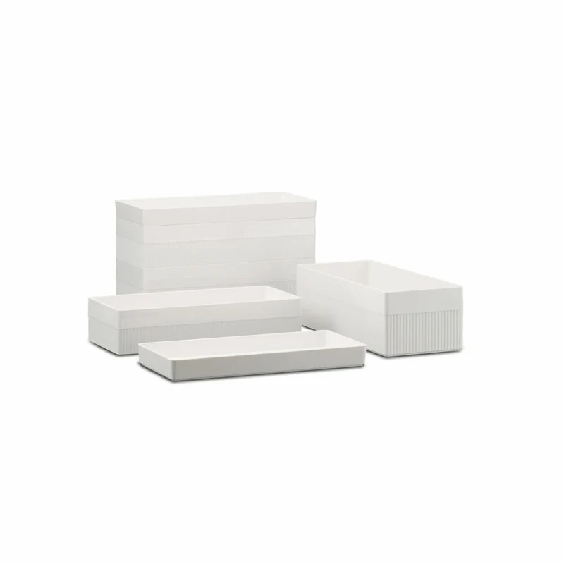 Authentics Stapelbox Kali M, Aufbewahrungsbox, ABS, Weiß, 28.5 x 12 x 6 cm, 1300278