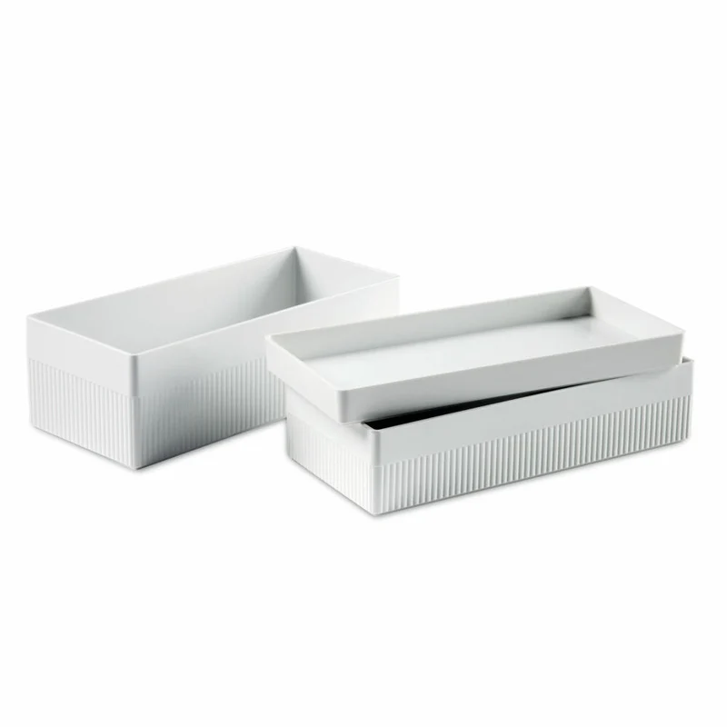 Authentics Stapelbox Kali L, Aufbewahrungsbox, ABS, Weiß, 28.5 x 12 x 9 cm, 1300378