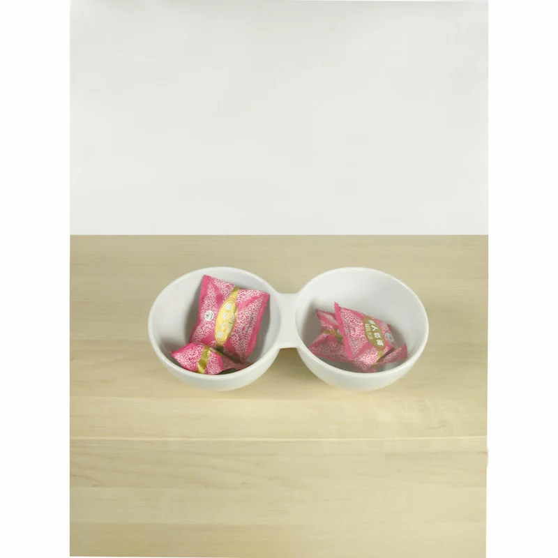 Authentics Doppelschale Smart, Servierschale, Snackschale, Schüssel, Porzellan, Weiß, 20901