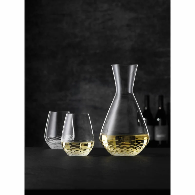 Nachtmann Mosaik Dekanter, 3-tlg., Karaffe, Dekantierkaraffe, mit Gläsern, Kristallglas, 1400 ml, 102437