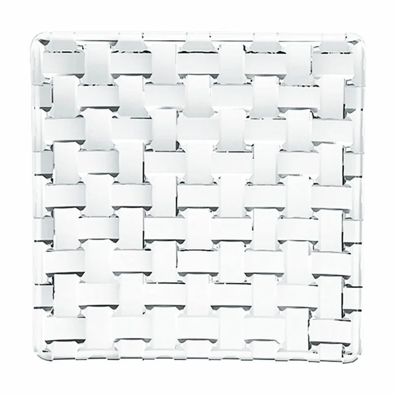 Nachtmann Bossa Nova Platte Quadratisch, 2er Set, Tischplatte, Servierplatte, Glasplatte, Kristallglas, 14 cm, 101907
