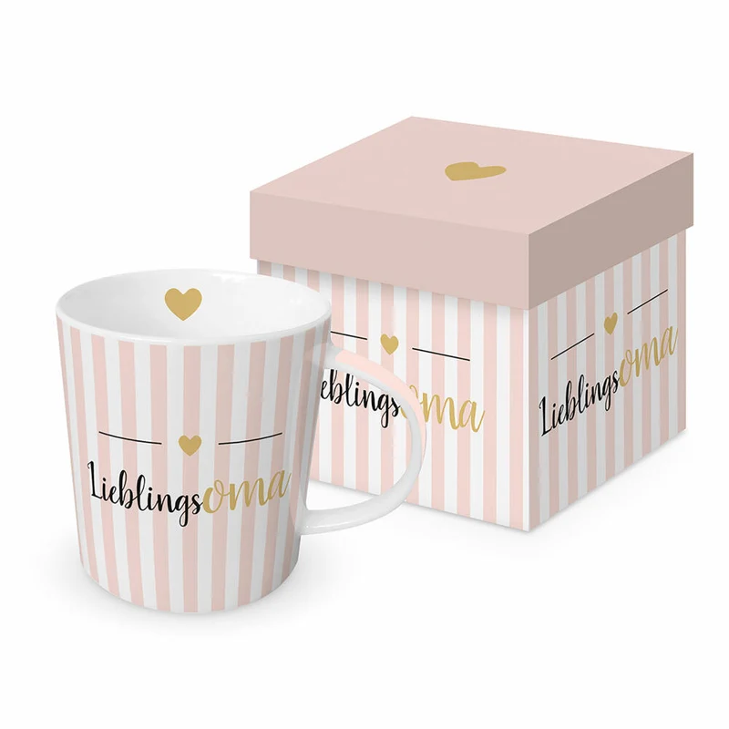 PPD Lieblingsoma Trend Mug, in Geschenkbox, Henkelbecher, Kaffeebecher, Becher, Tasse, New Bone China, 400 ml, 160302254