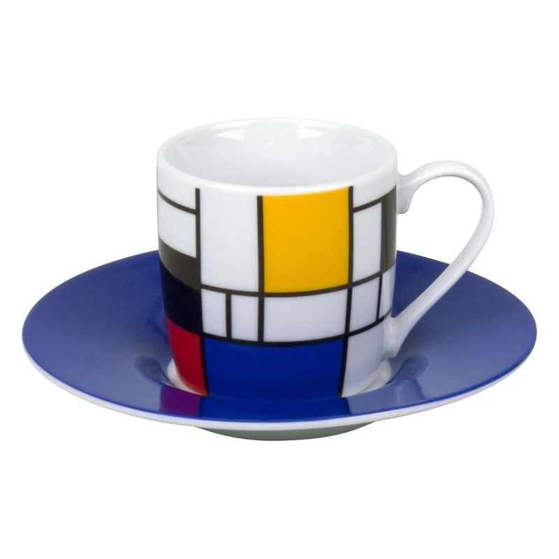 Könitz Hommage Small Fragments Espresso, Espressotasse, Tasse, Untertasse, Kaffeetasse, Porzellan, Bunt, 85 ml, 11 5 053 1907