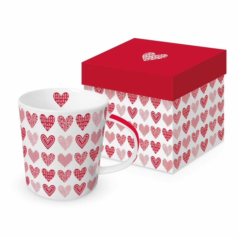 PPD Heart Mood Trend Mug, in Geschenkbox, Henkelbecher, Kaffeebecher, Becher, Tasse, New Bone China, 400 ml, 604714