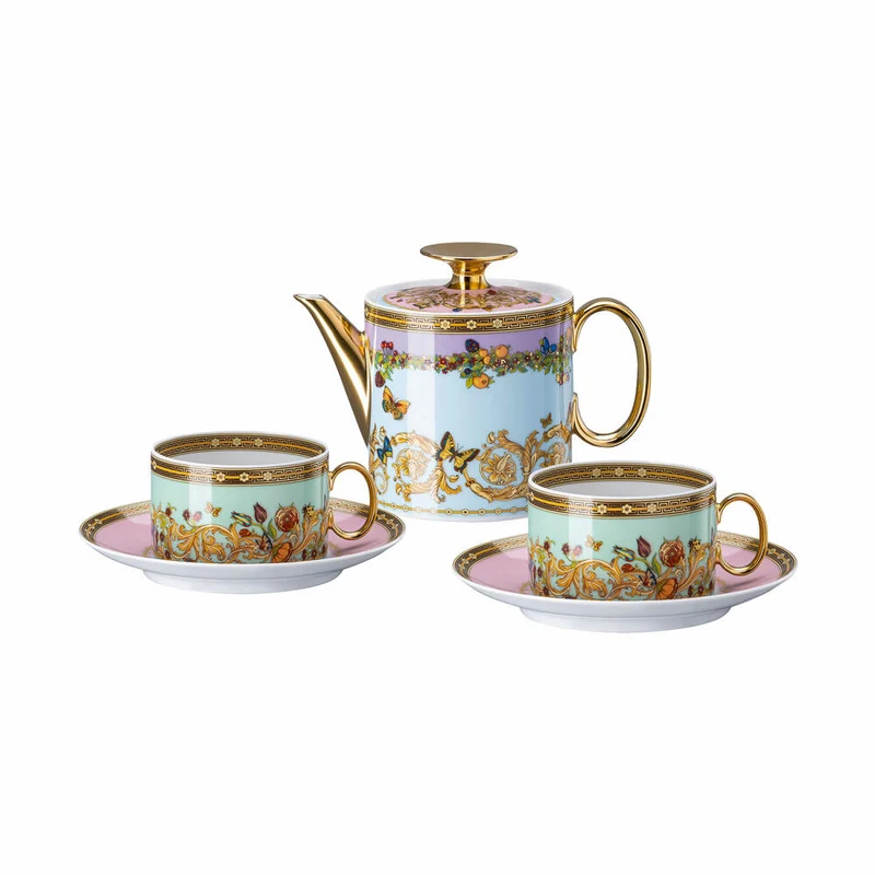 Rosenthal Versace Set Tea for 2 Le jardin de Versace, Porzellan, 19335-409609-28717