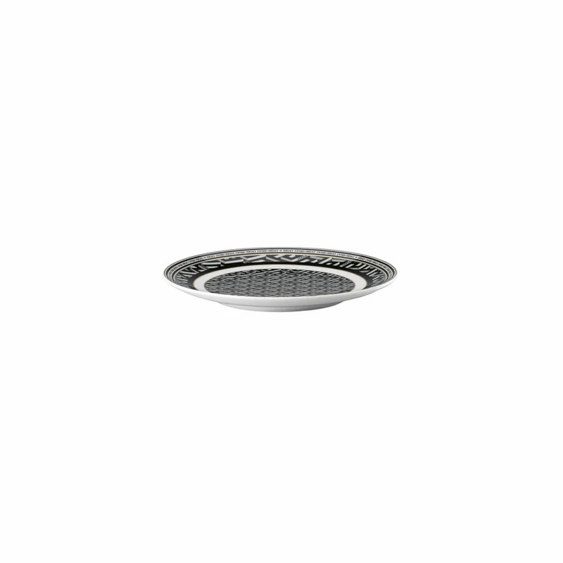 Rosenthal Versace Brotteller La Greca Signature Black, Porzellan, 17 cm, 19335-403765-10217