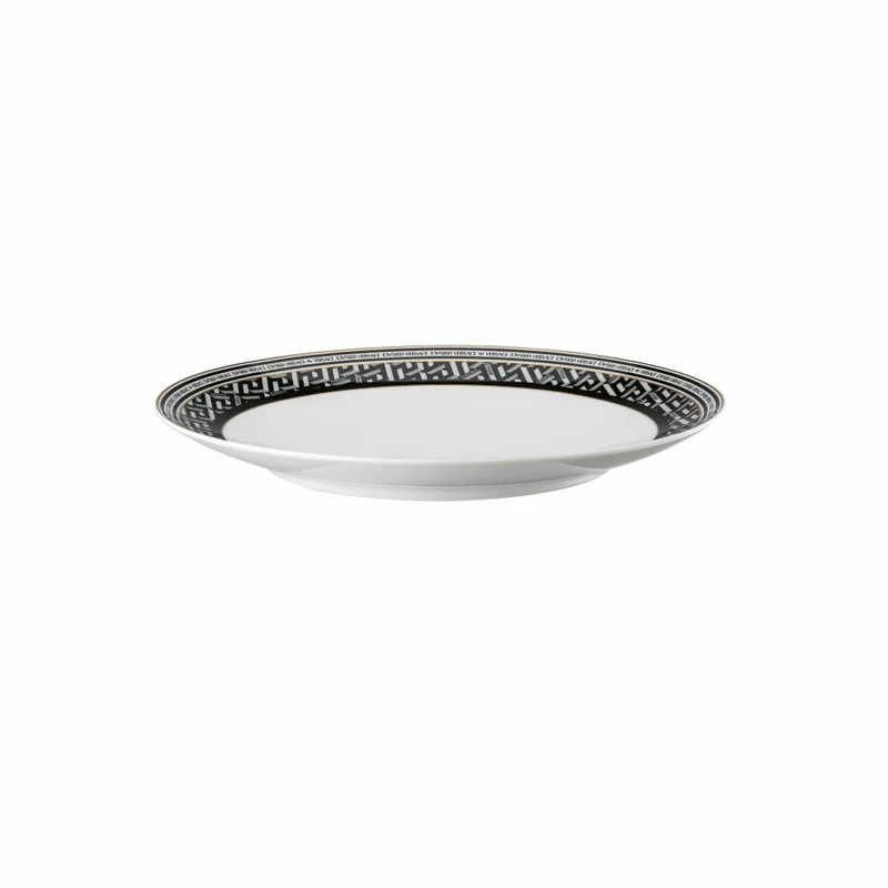 Rosenthal Versace Speiseteller La Greca Signature Black, Porzellan, 28 cm, 19335-403765-10229