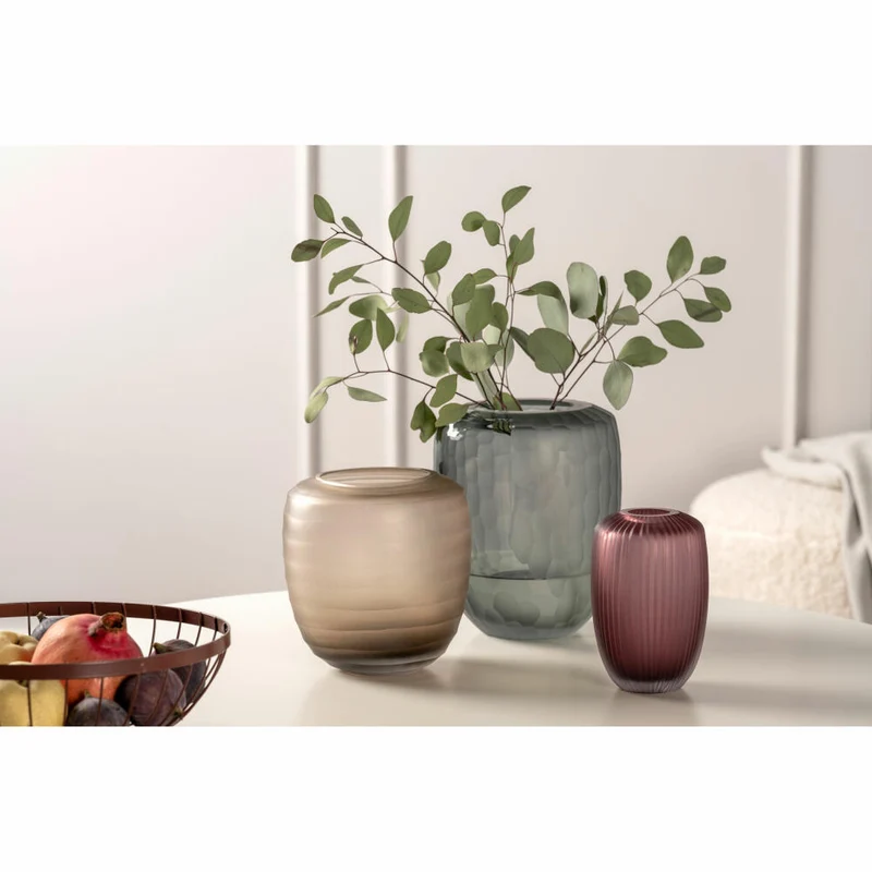 Leonardo Vase Bellagio, Blumenvase, Dekovase, Glas, Anthrazit, 22 cm, 036448