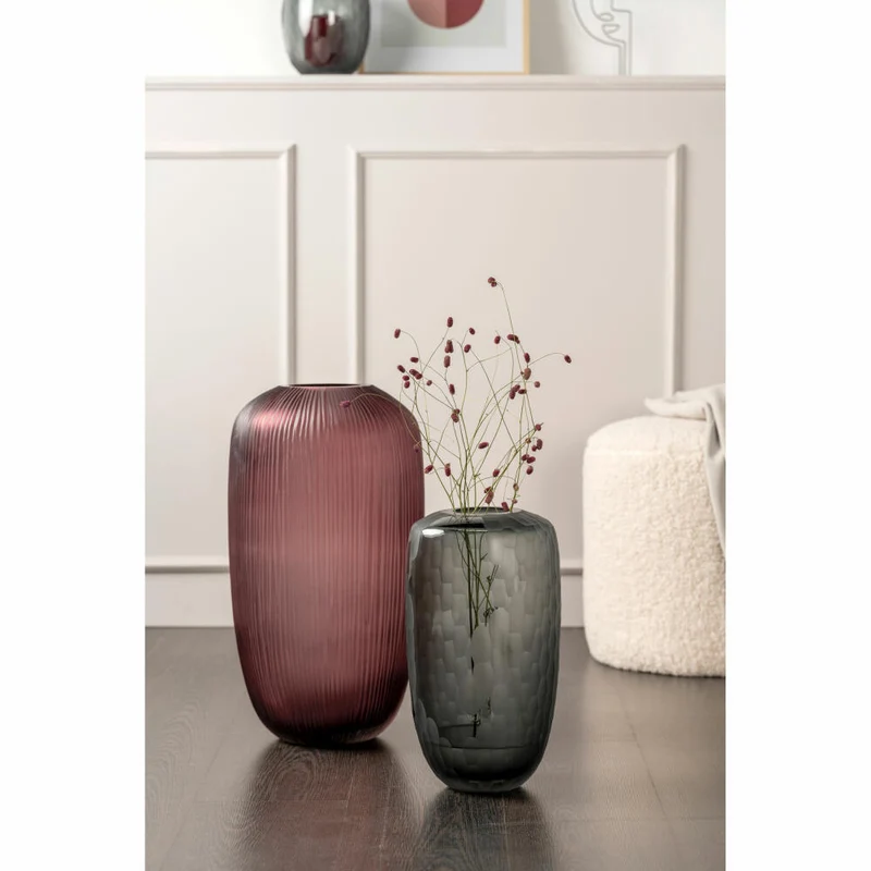 Leonardo Vase Bellagio, Blumenvase, Dekovase, Glas, Anthrazit, 36 cm, 036449