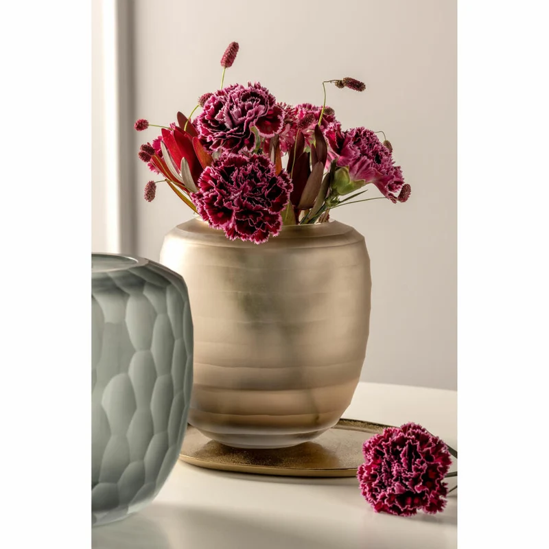 Leonardo Vase Bellagio, Blumenvase, Dekovase, Glas, Beige, 17.5 cm, 036451