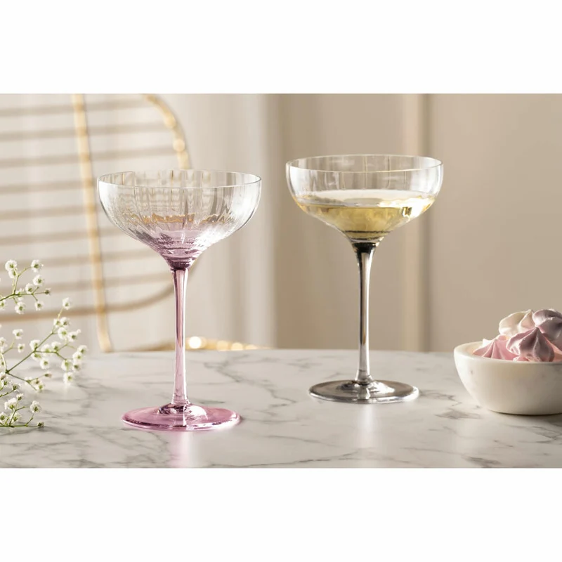 Leonardo Champagnerschale Poesia, Sektschale, Champagnerglas, Champagner Schale, Glas, Kristallglas, Grau, 260 ml, 022385