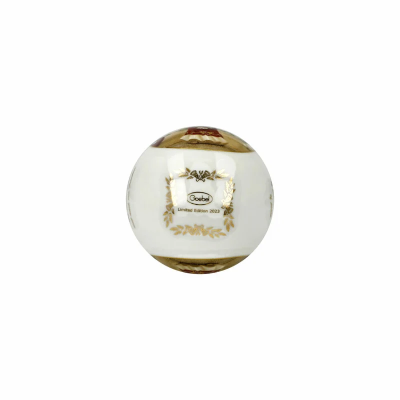 Goebel Kugel Jahreskugel 2023, Christbaumkugel, Weihnachtskugel, Porzellan, 8 cm, 66501661