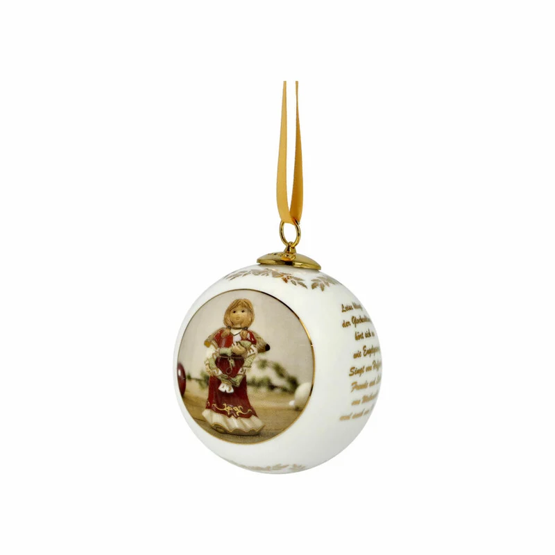 Goebel Kugel Jahreskugel 2023, Christbaumkugel, Weihnachtskugel, Porzellan, 8 cm, 66501661