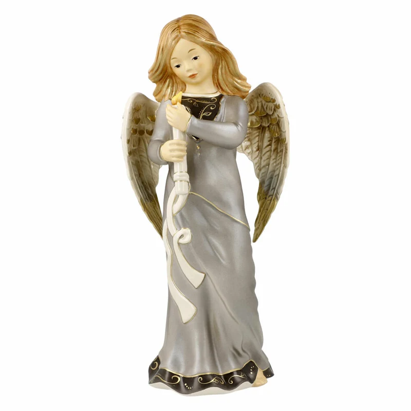 Goebel Schutzengel Gloria - Im Schatten, Dekofigur, Steingut, Schwarz, 28.5 cm, 41645061