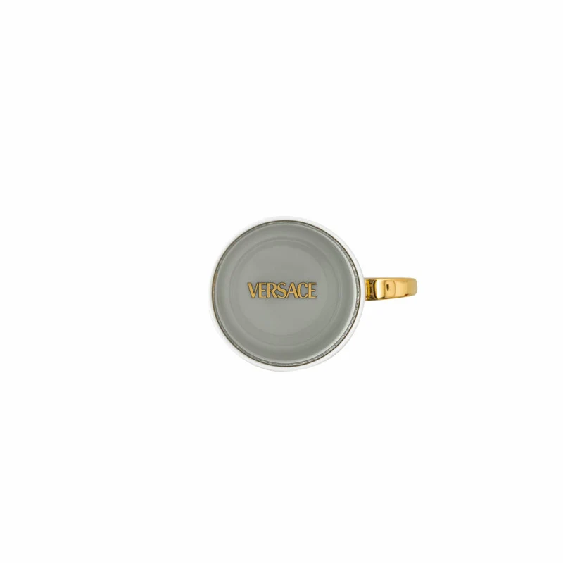 Rosenthal Versace Henkelbecher La Greca Signature Black, Porzellan, 300 ml, 19335-403765-15505