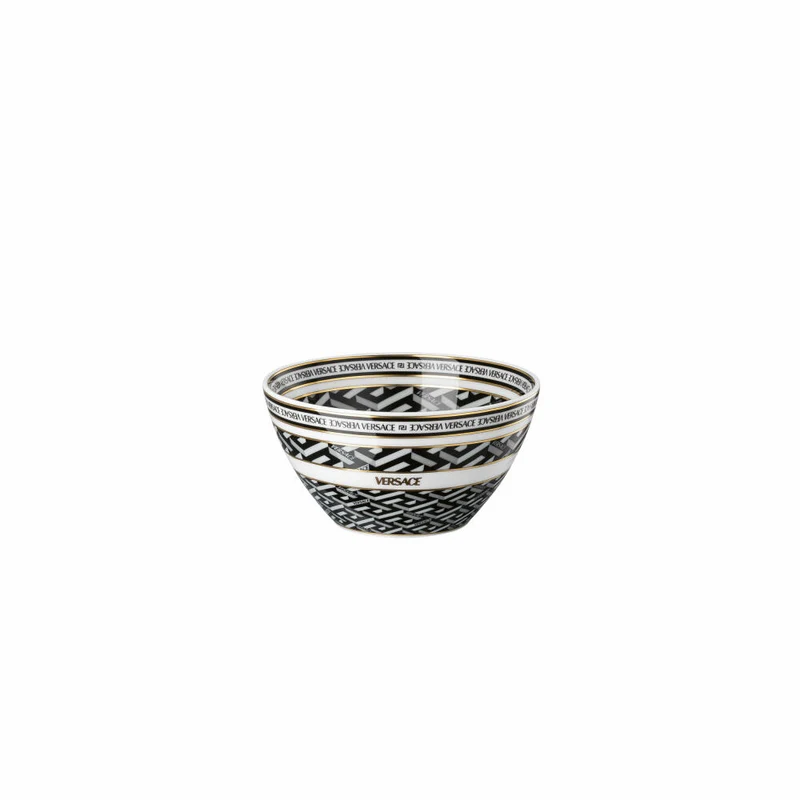 Rosenthal Versace Bowl La Greca Signature Black, Porzellan, 12 cm, 19335-403765-10560