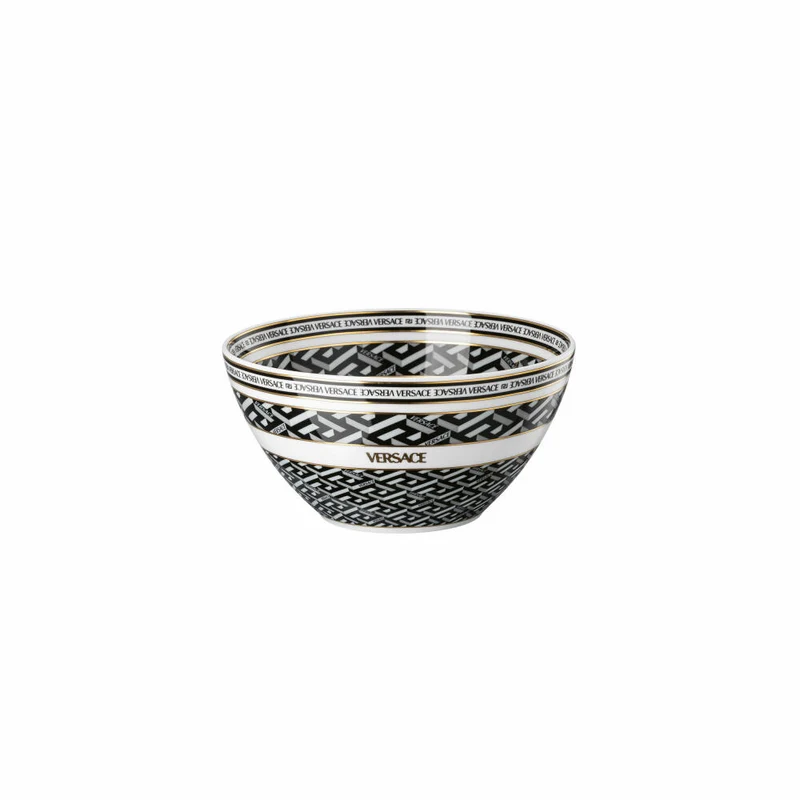 Rosenthal Versace Bowl La Greca Signature Black, Porzellan, 15 cm, 19335-403765-10564