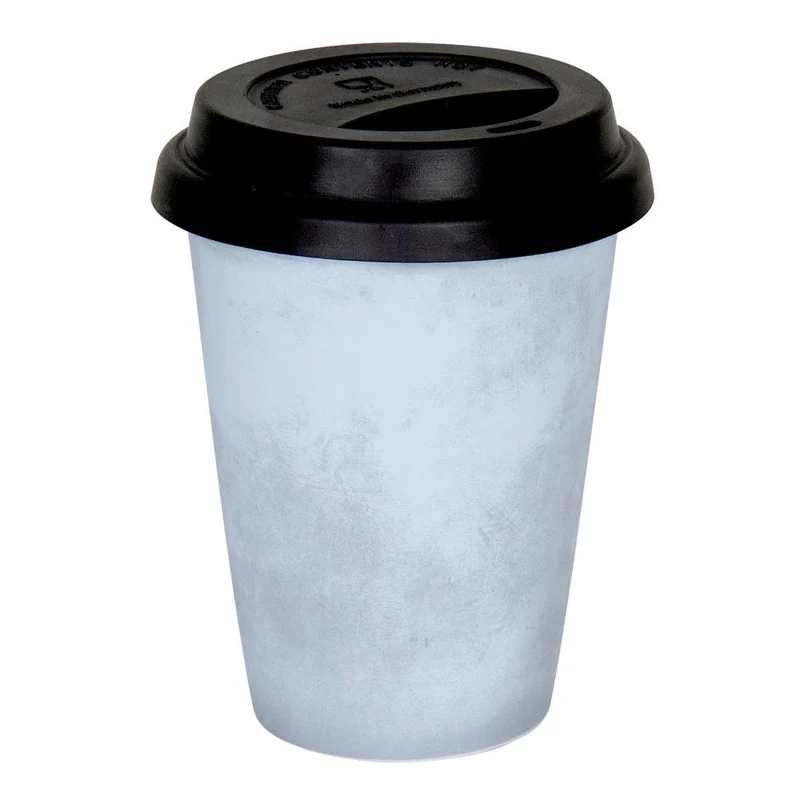 Könitz Concrete Coffee To Go Mug mit Deckel, Becher, Kaffeebecher, Porzellan, 380 ml, 11 5 162 2359