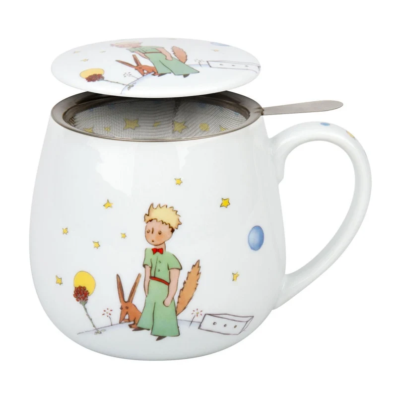 Könitz Le Petit Prince Secret FR Becher, Tasse, Teetasse, mit Sieb und Deckel, Porzellan, 420 ml, 11 5 143 2362