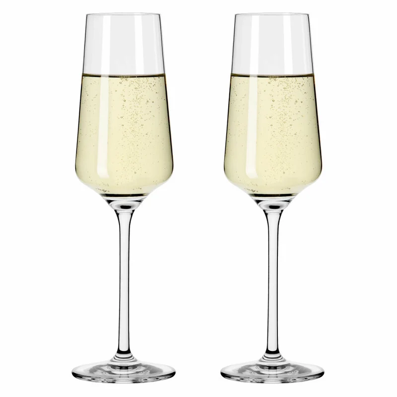 Ritzenhoff Champagnerglas 2er-Set Lichtweiss Julie 001, Nadine Niggemeier, Kristallglas, 233 ml, 6111008