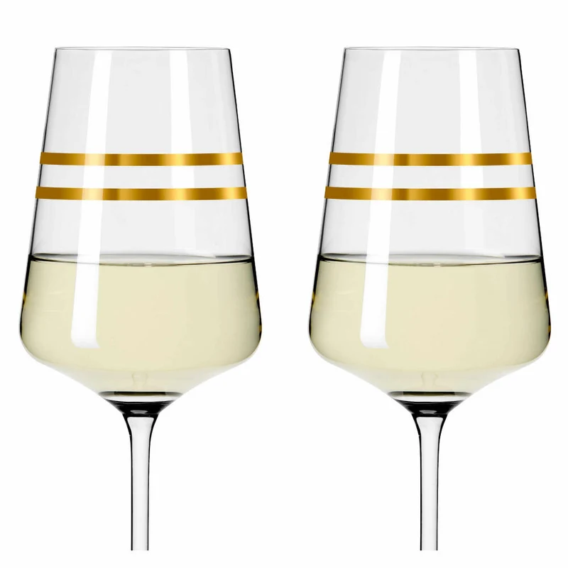 Ritzenhoff Weißweinglas 2er-Set Celebration Deluxe 001, Sonja Eikler, Kristallglas, 400 ml, 6141002