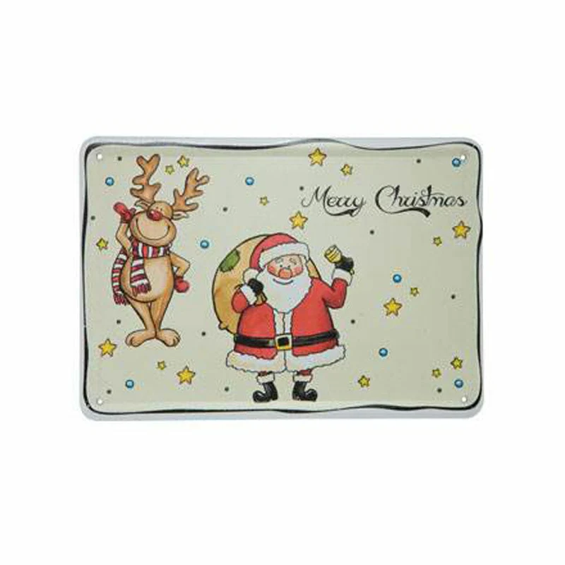 Goebel Postkarte Rudi Clausi Weihnachten I Love Christmas Bunt Metall 37000031