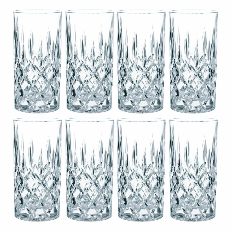 Nachtmann Noblesse Longdrinkglas Set, 8er Set, Wasserglas, Saftglas, Kristallglas, H 14.8 cm, 375 ml