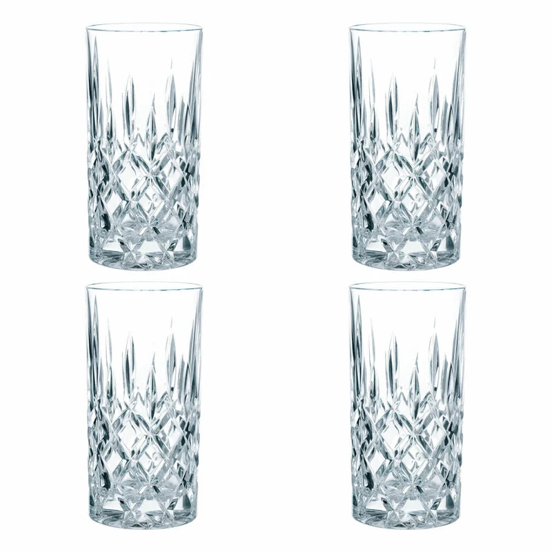 Nachtmann Noblesse Longdrinkglas Set, 8er Set, Wasserglas, Saftglas, Kristallglas, H 14.8 cm, 375 ml