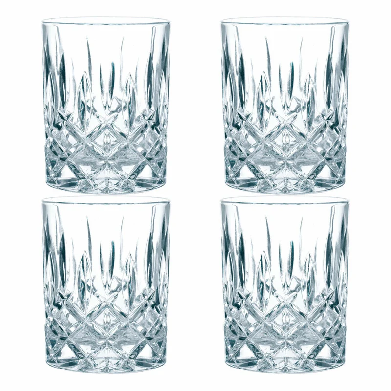 Nachtmann Noblesse Whiskybecher Set, 8er Set, Whiskyglas, Tumbler, Kristallglas, H 9.8 cm