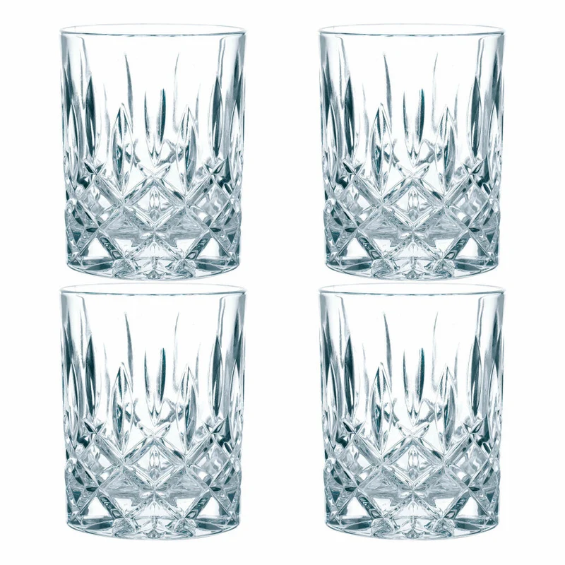 Nachtmann Noblesse Whiskybecher Set, 8er Set, Whiskyglas, Tumbler, Kristallglas, H 9.8 cm