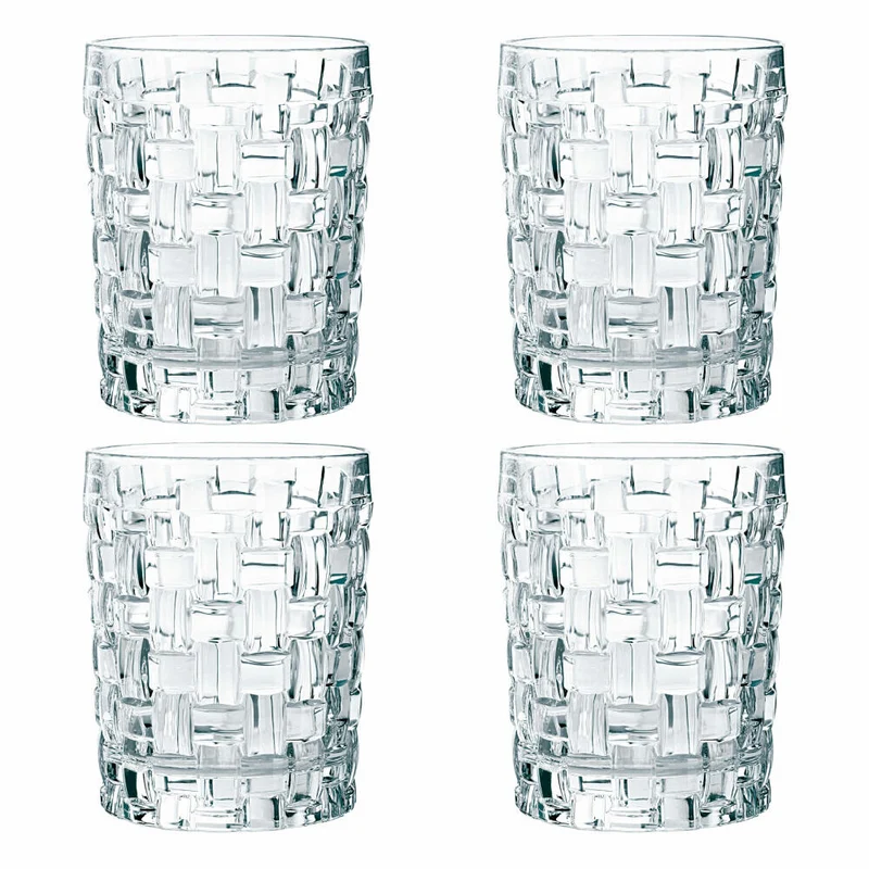 Nachtmann Dancing Stars Bossa Nova Whiskybecher Set, 8er Set, Whiskyglas, Tumbler, Kristallglas, H 10 cm, 330 ml