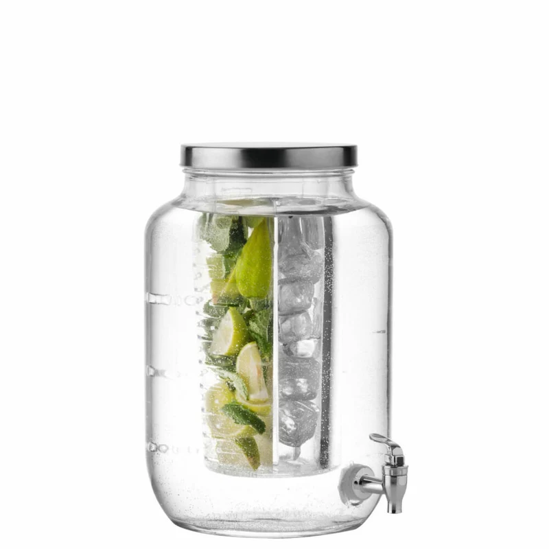 Leonardo Succo Getränkespender, Getränke Spender, Wasserspender, Saftspender, Glas, 7 l, 024595