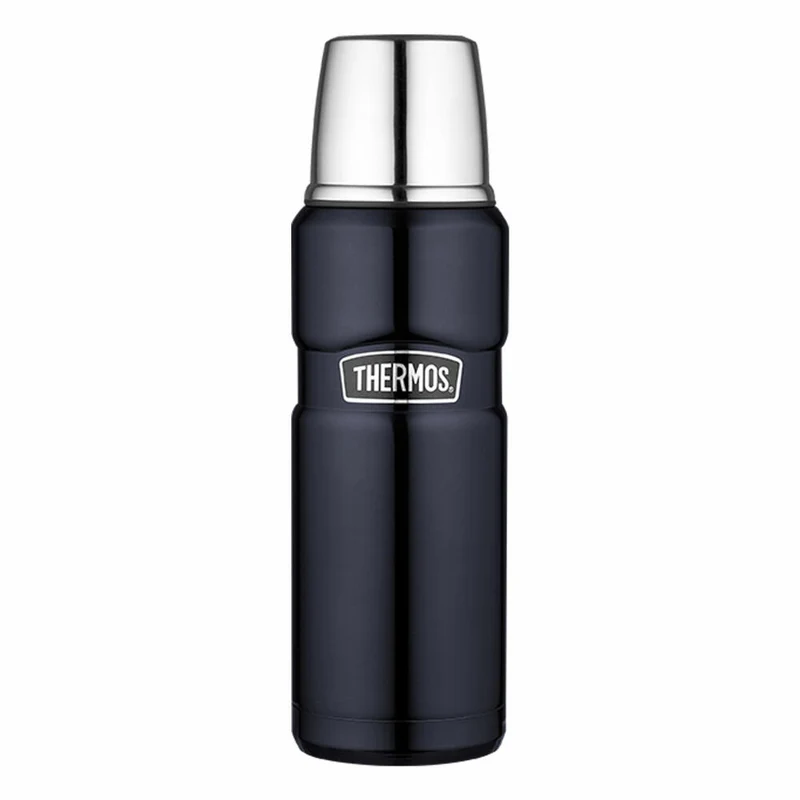 Thermos Isolierflasche Stainless King, Isolier Kaffee Flasche, Thermosflasche, Edelstahl mattiert, Blue, 470 ml, 4003256047