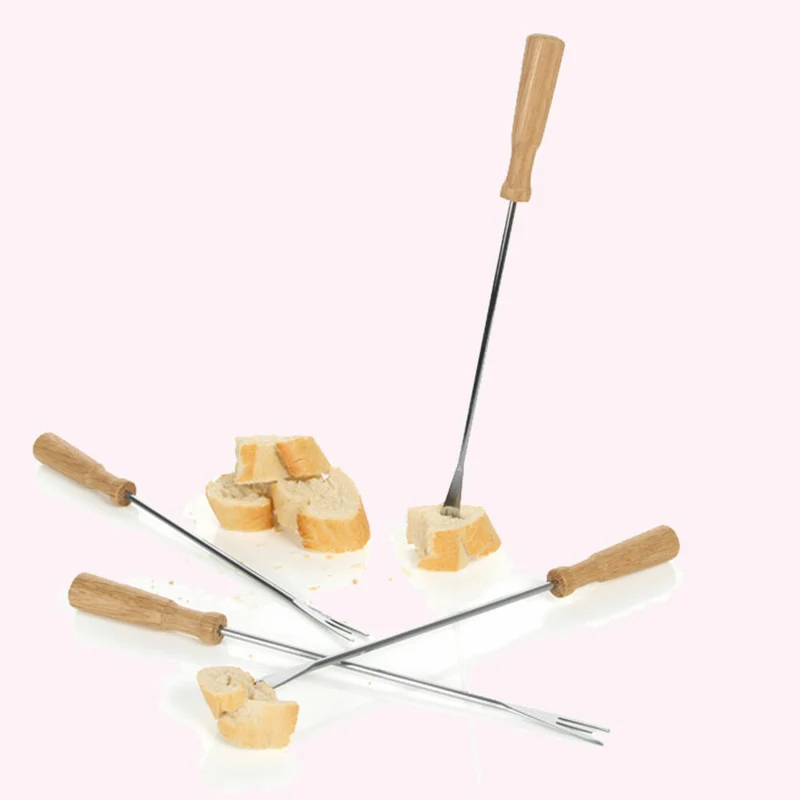 Boska Fonduegabeln, Küchenhelfer, Fondue Gabeln, Europäisches Eichenholz / Edelstahl, 26.3 cm, 320116