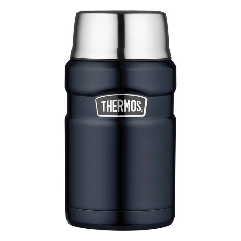 Thermos Speisegefäß Stainless King, Snackdose, Snackbehälter, Edelstahl mattiert, Blau, 710 ml, 4001256071
