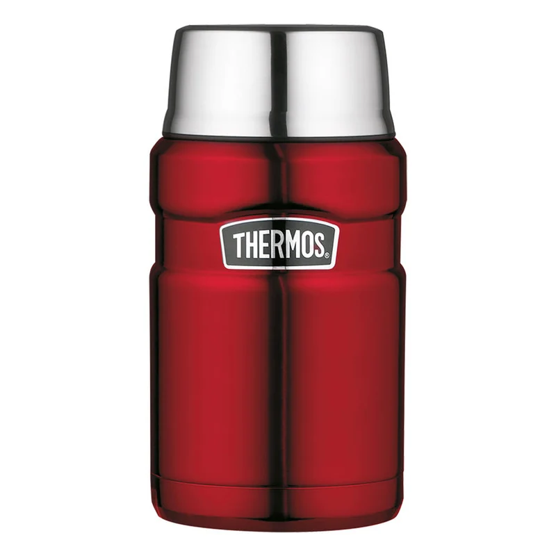 Thermos Speisegefäß Stainless King, Snackdose, Snackbehälter, Edelstahl mattiert, Cranberry, 710 ml, 4001248071