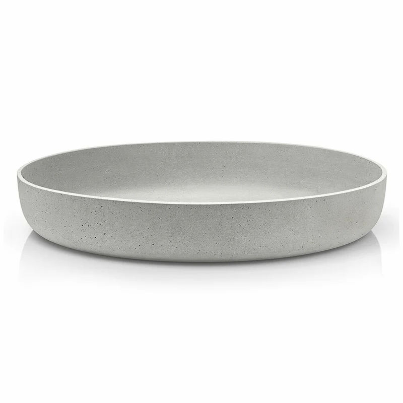 Blomus Moon Dekoschale, Groß, Deko Servier Tablett, Polystone, Beton, Ø 60, 65447