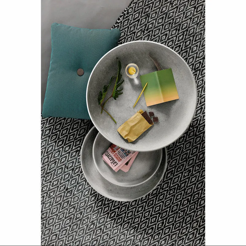 Blomus Moon Dekoschale, Klein, Deko Servier Tablett, Polystone, Beton, Ø 40, 65445