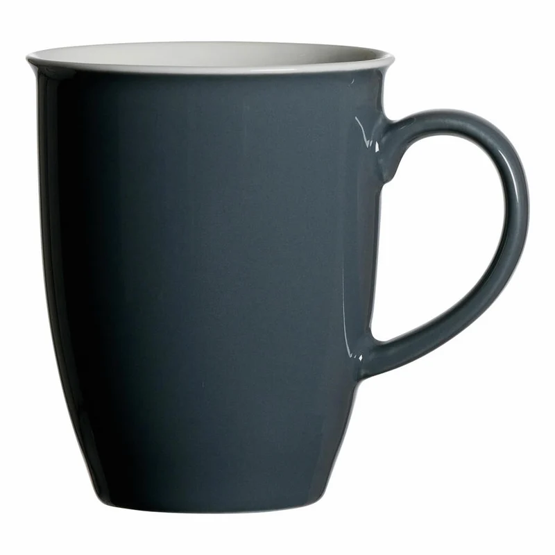 Ritzenhoff & Breker Becher Doppio, Kaffeebecher, Teetasse, Kaffee Tasse, Porzellan, Anthrazit, 320 ml, 430165