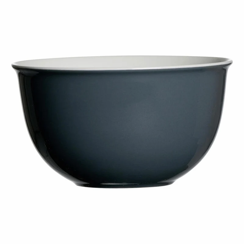 Ritzenhoff & Breker Müslischale Doppio, Müsli Schale, Schüssel, Desserschale, Porzellan, Anthrazit, Ø 14 cm, 430172