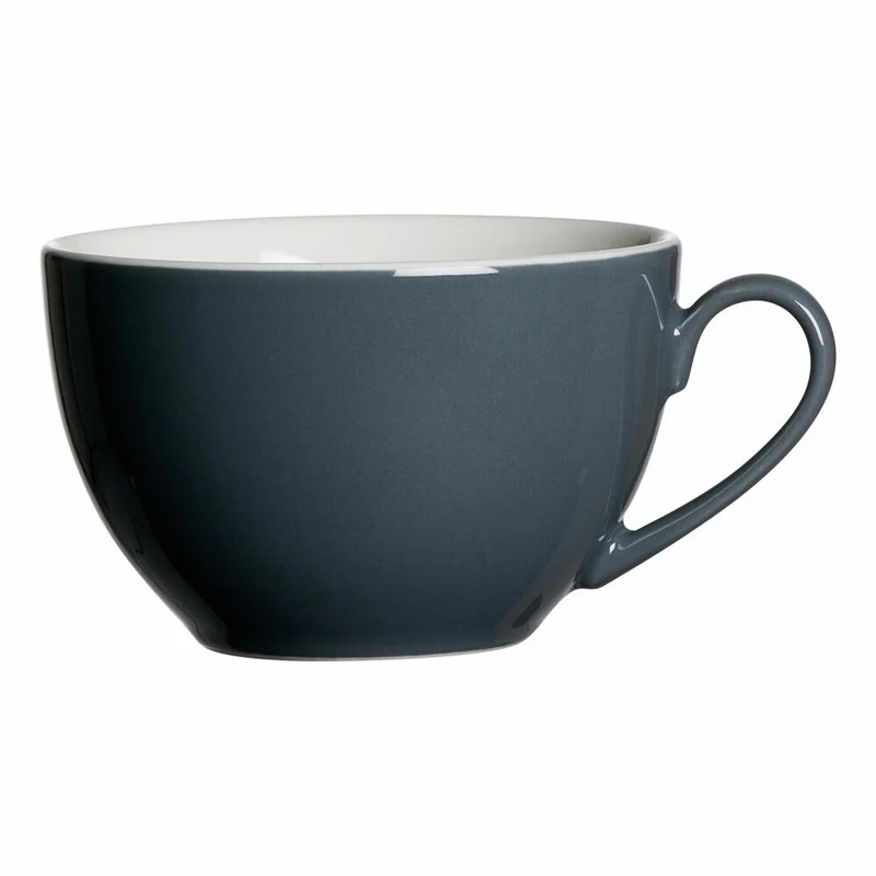 Ritzenhoff & Breker Kaffeetasse Doppio, Teetasse, Kaffee Tasse, Becher, Porzellan, Anthrazit, 200 ml, 430189
