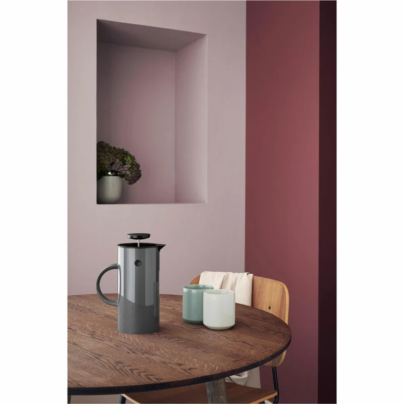 Stelton Concave Vase Medium, Blumenvase, Blumen Krug, Sand Matt, 14 cm, X-140