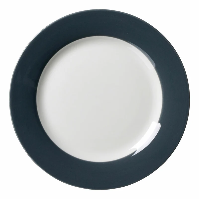 Ritzenhoff & Breker Teller Doppio, Frühstücksteller, Kuchenteller, Desserteller, Porzellan, Anthrazit, Ø 20.5 cm, 430202