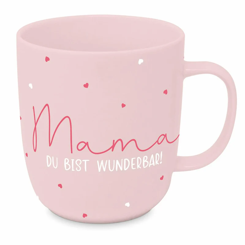 PPD Mama Mug 2.0 D@H, Henkelbecher, Kaffeetasse, Becher, Tasse, New Bone China, Rosa, 400 ml, 561102073