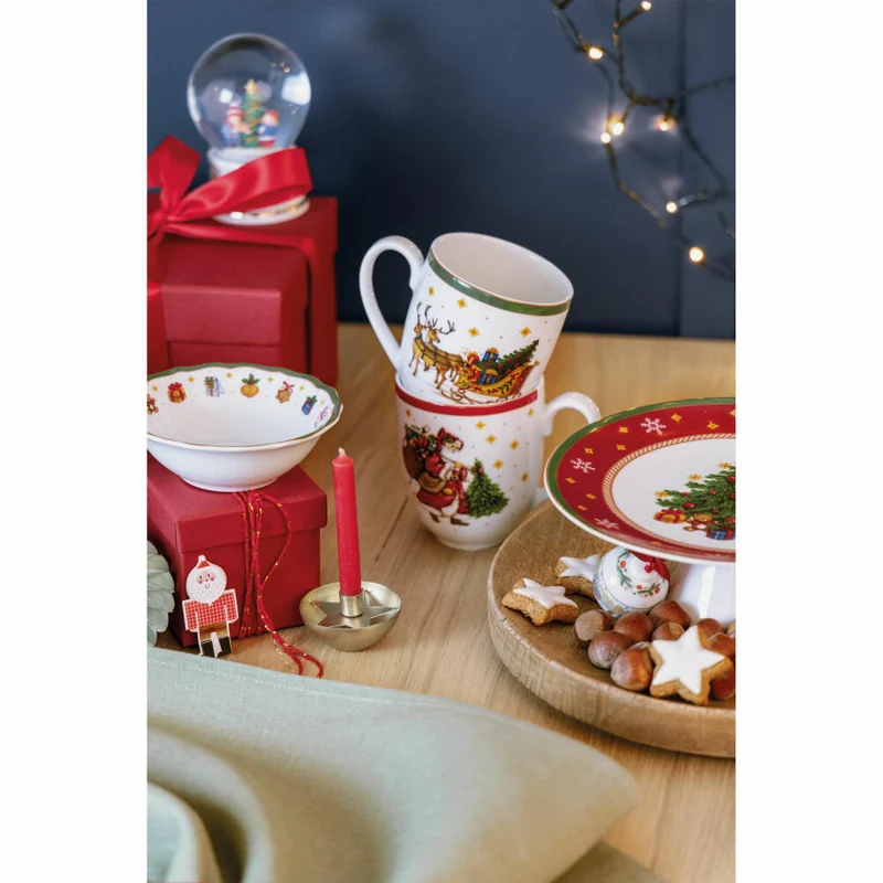 Hutschenreuther Becher mit Henkel Happy Wintertime Green, Tasse, Porzellan, Mehrfarbig, 400 ml, 02488-727472-15505